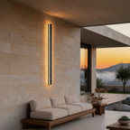 Dimmable Aluminium Linear Outdoor Wall Lamp — IP65 Warm White Sconce