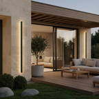 Dimmable Aluminium Linear Outdoor Wall Lamp — IP65 Warm White Sconce