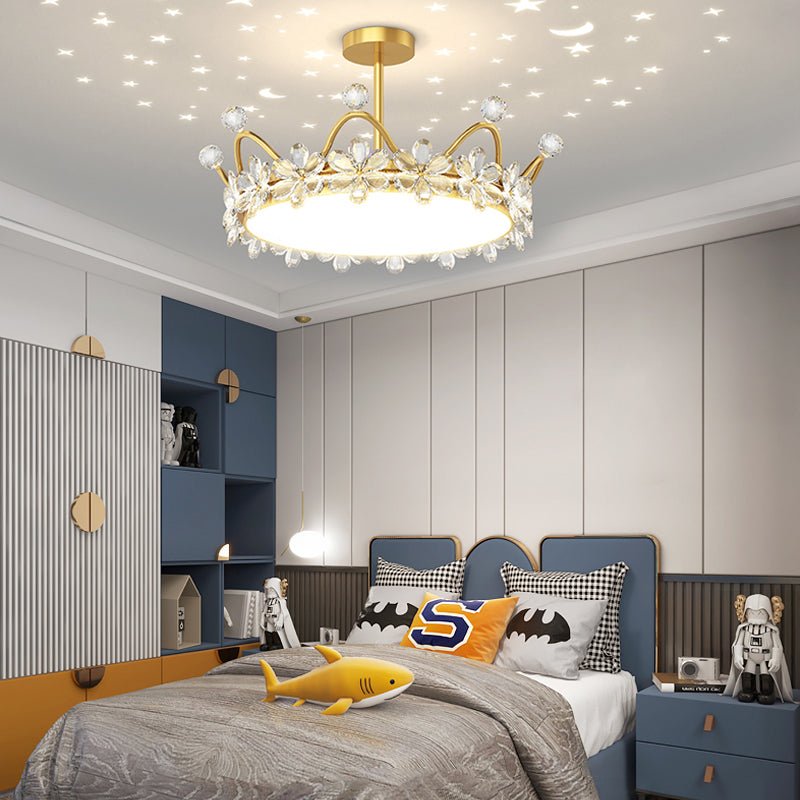 Dimmable Starry Sky LED Flush Mount Ceiling Light — Children's Bedroom