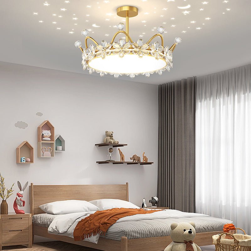 Dimmable Starry Sky LED Flush Mount Ceiling Light — Children's Bedroom