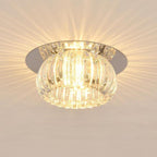 Geometric Crystal Warm White LED Flush Mount Ceiling Light — Elegant