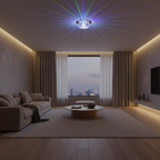 Geometric Crystal Warm White LED Flush Mount Ceiling Light — Elegant