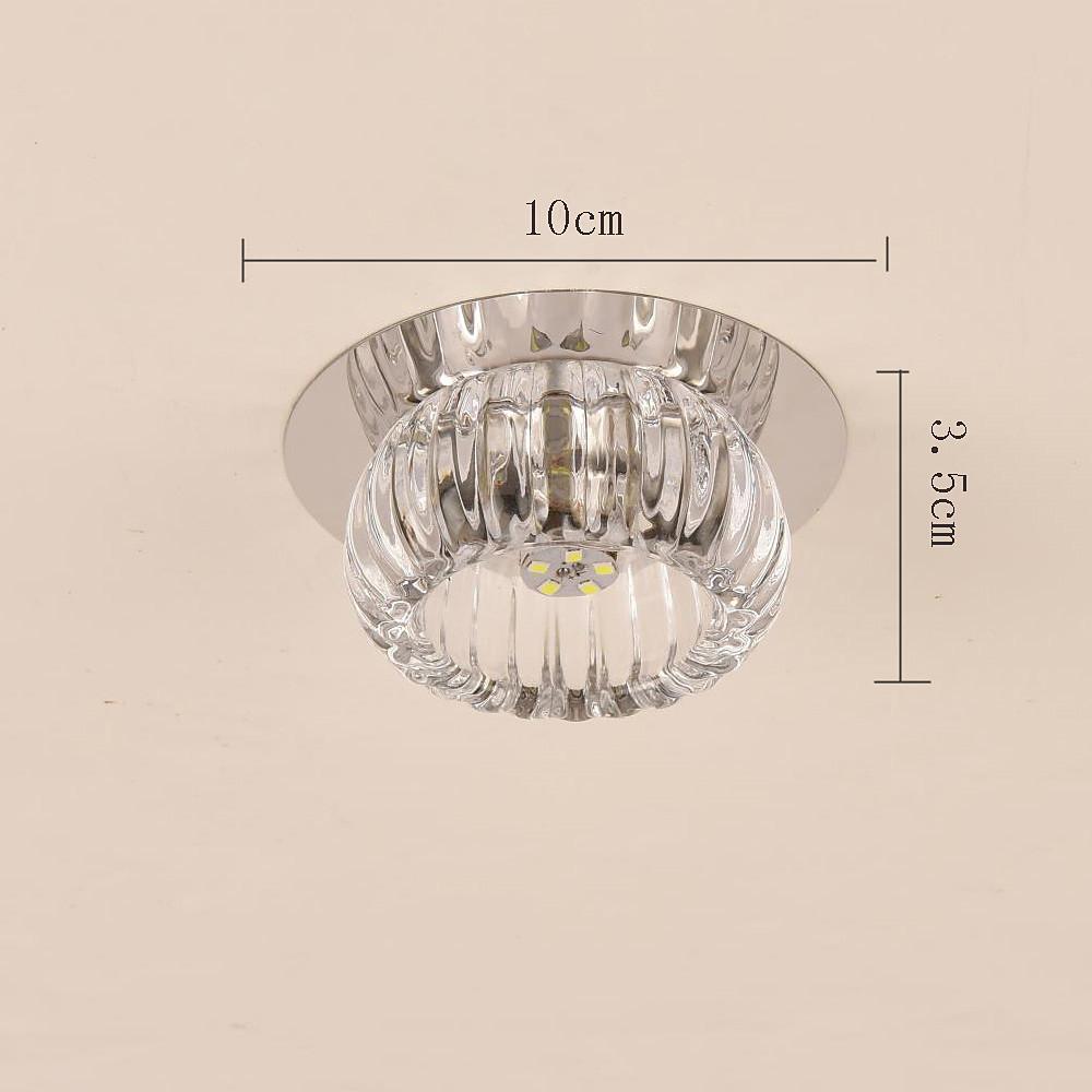 Geometric Crystal Warm White LED Flush Mount Ceiling Light — Elegant