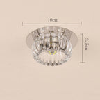 Geometric Crystal Warm White LED Flush Mount Ceiling Light — Elegant