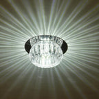 Geometric Crystal Warm White LED Flush Mount Ceiling Light — Elegant