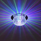 Geometric Crystal Warm White LED Flush Mount Ceiling Light — Elegant