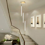 Gold Acrylic Spiral 3-Light Adjustable Chandelier — Contemporary Modern