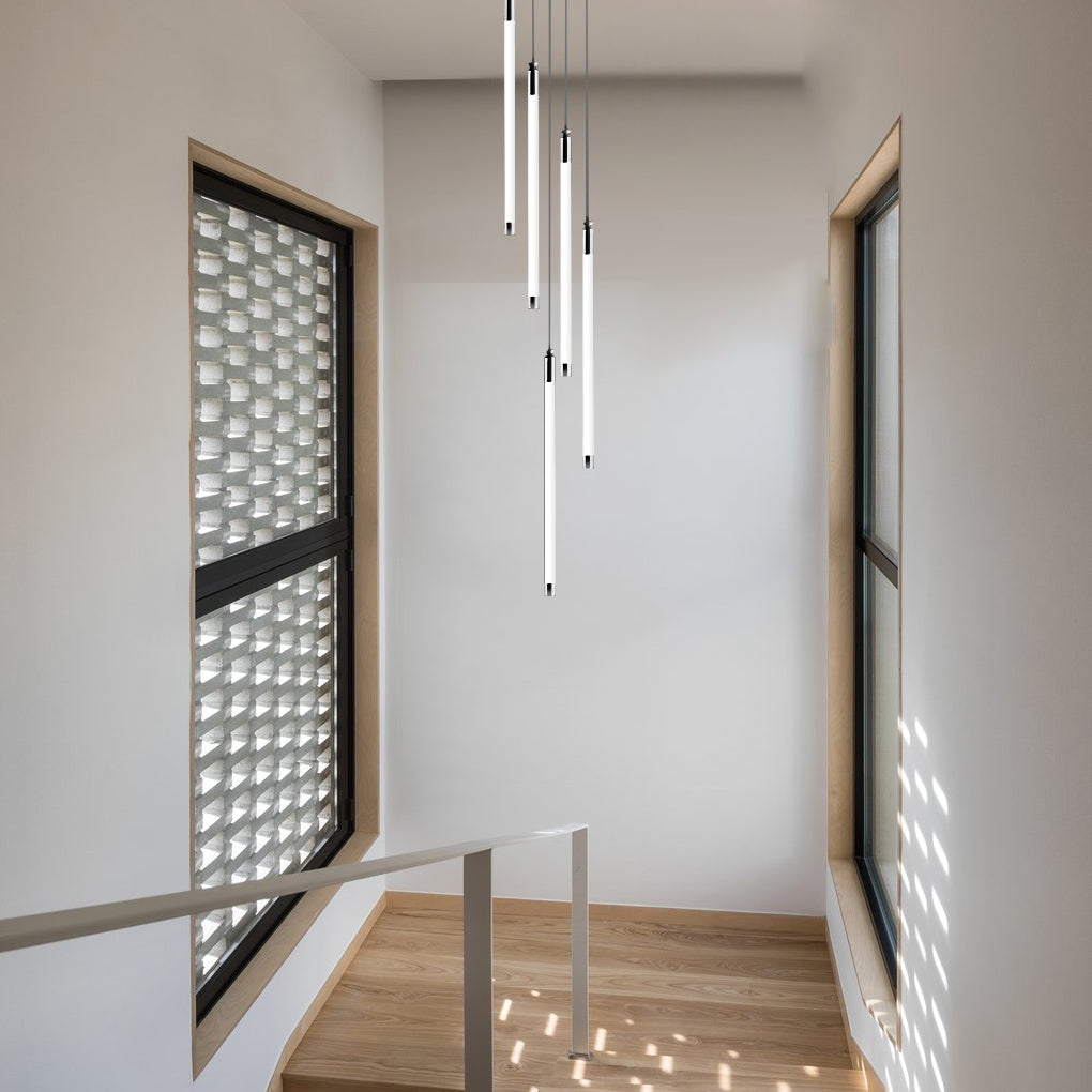Gold Acrylic Spiral 3-Light Adjustable Chandelier — Contemporary Modern