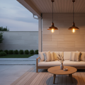 Gold Bronze Industrial Outdoor Pendant Light — E27 Garden Hanging Lamp