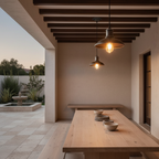 Gold Bronze Industrial Outdoor Pendant Light — E27 Garden Hanging Lamp