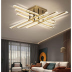 Gold Cross 8-Light 3-Step Dimmable LED Flush Mount Ceiling Light