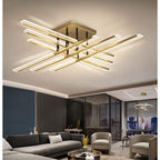 Gold Cross 8-Light 3-Step Dimmable LED Flush Mount Ceiling Light