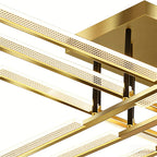 Gold Cross 8-Light 3-Step Dimmable LED Flush Mount Ceiling Light