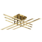 Gold Cross 8-Light 3-Step Dimmable LED Flush Mount Ceiling Light