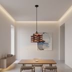 Gold Iron Ribbon E27 Kitchen Pendant Light — Industrial Hardwired Metal