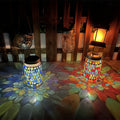 MosaicGlow | Vibrant Handcrafted Solar Glass Outdoor Lantern 0