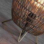 Handmade Rattan Waterproof Outdoor Floor Lamp — Patio Balcony Modern LED