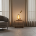 Handwoven Bamboo Japanese Eco Friendly Ambient Bedroom Table Lamp