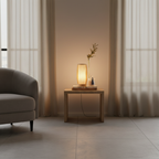 Handwoven Bamboo Japanese Eco Friendly Ambient Bedroom Table Lamp