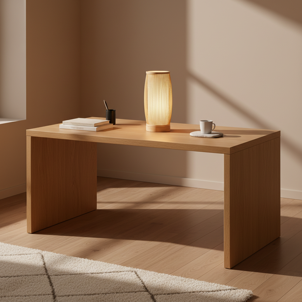 Handwoven Bamboo Japanese Eco Friendly Ambient Bedroom Table Lamp
