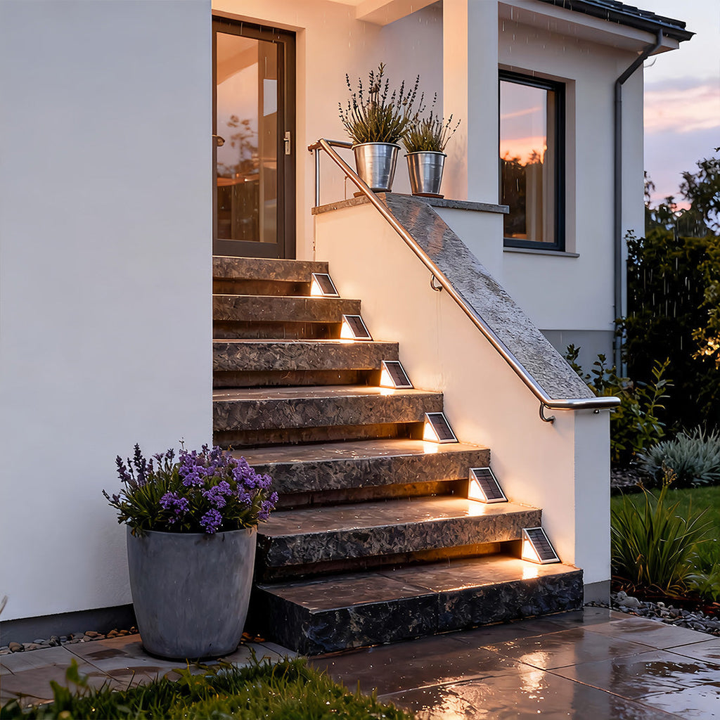 IP65 Warm White LED Outdoor Step Light — Low Profile Modern Garden