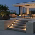 IP65 Warm White LED Outdoor Step Light — Low Profile Modern Garden