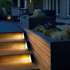 IP65 Warm White LED Outdoor Step Light — Low Profile Modern Garden