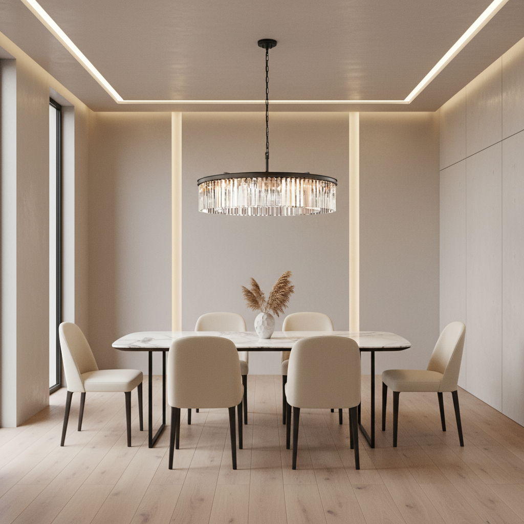 K9 Crystal American Style Pendant Chandelier — Elegant Retro Designer