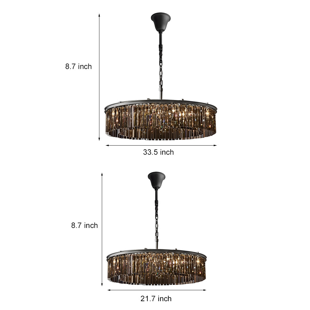 K9 Crystal American Style Pendant Chandelier — Elegant Retro Designer