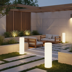LED Colour Changing Hardwired Outdoor Floor Lamp — Remote Control Garden