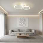 Matte Black 3-Light Energy Efficient Dimmable LED Flush Mount Light