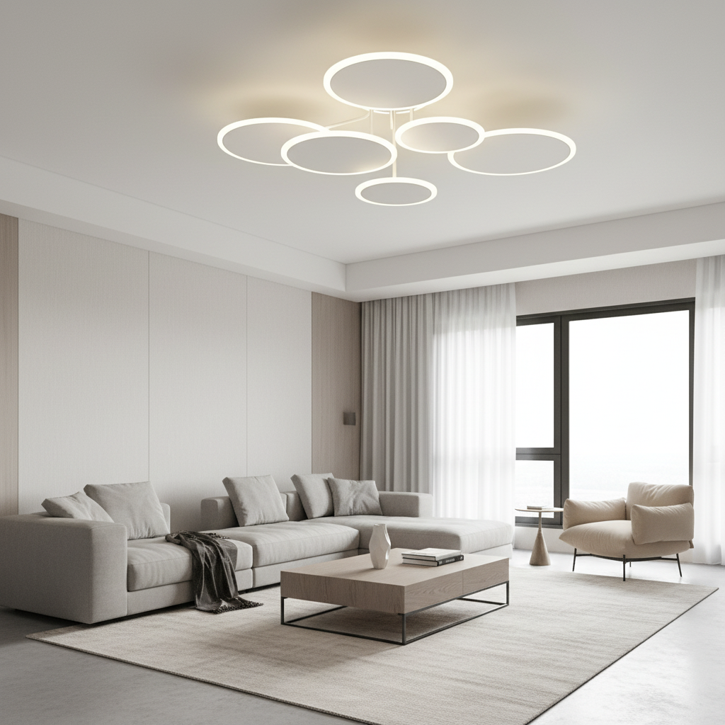 Matte Black 3-Light Energy Efficient Dimmable LED Flush Mount Light