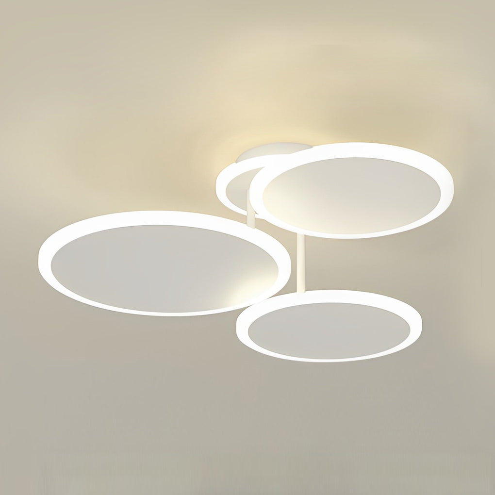 Matte Black 3-Light Energy Efficient Dimmable LED Flush Mount Light