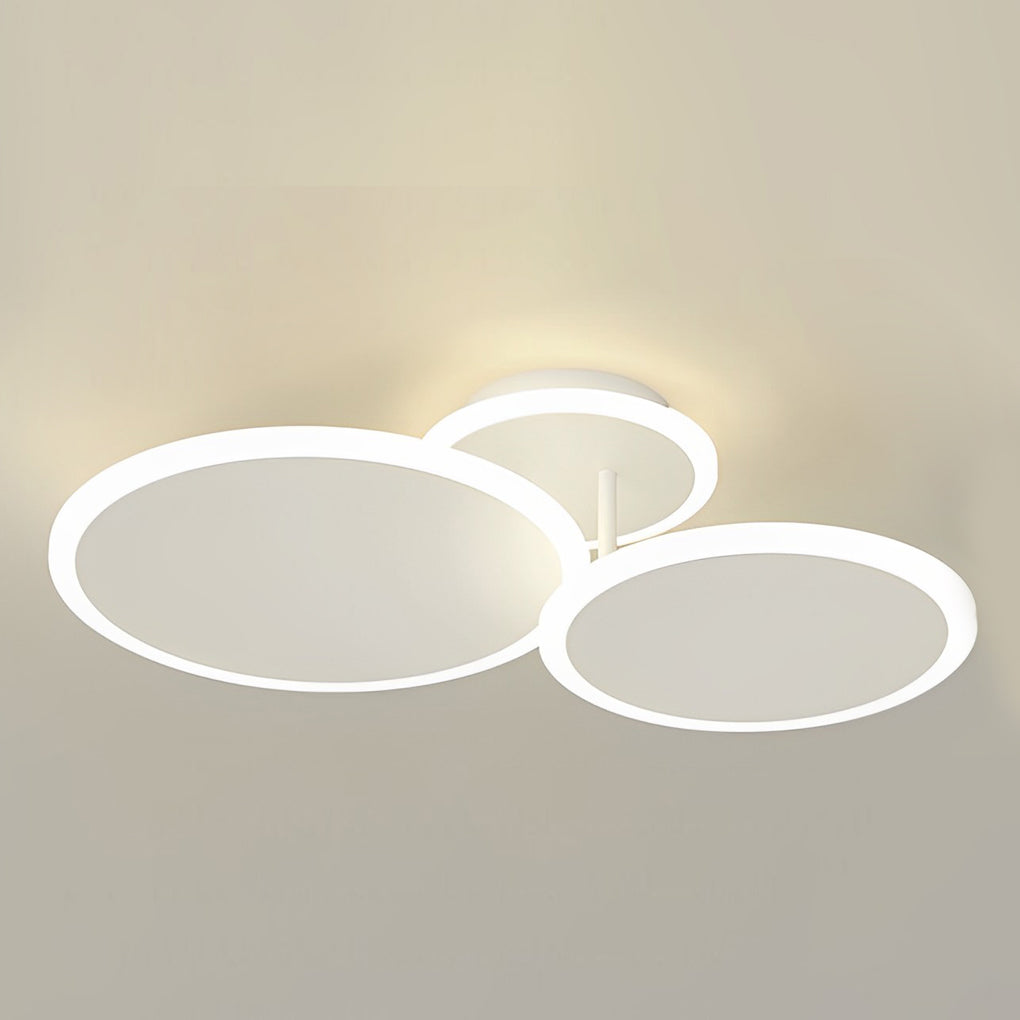 Matte Black 3-Light Energy Efficient Dimmable LED Flush Mount Light