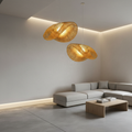 Natural Bamboo Arch Pendant Light — LED Kitchen Rustic Ceiling Fixture