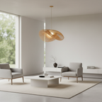 Natural Bamboo Arch Pendant Light — LED Kitchen Rustic Ceiling Fixture