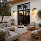 Natural Rattan Gourd Pendant Light — IP65 Indoor Outdoor E27 Warm White