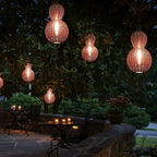 GourdLight | Stylish Natural Rattan Outdoor Hanging Pendant Light 8