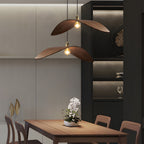 Natural Walnut Leaf 1-Light LED Kitchen Pendant — Wabi-Sabi Inspired