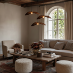 Natural Walnut Leaf 1-Light LED Kitchen Pendant — Wabi-Sabi Inspired