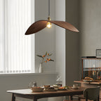 Natural Walnut Leaf 1-Light LED Kitchen Pendant — Wabi-Sabi Inspired