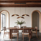 Natural Walnut Leaf 1-Light LED Kitchen Pendant — Wabi-Sabi Inspired