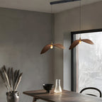 Natural Walnut Leaf 1-Light LED Kitchen Pendant — Wabi-Sabi Inspired