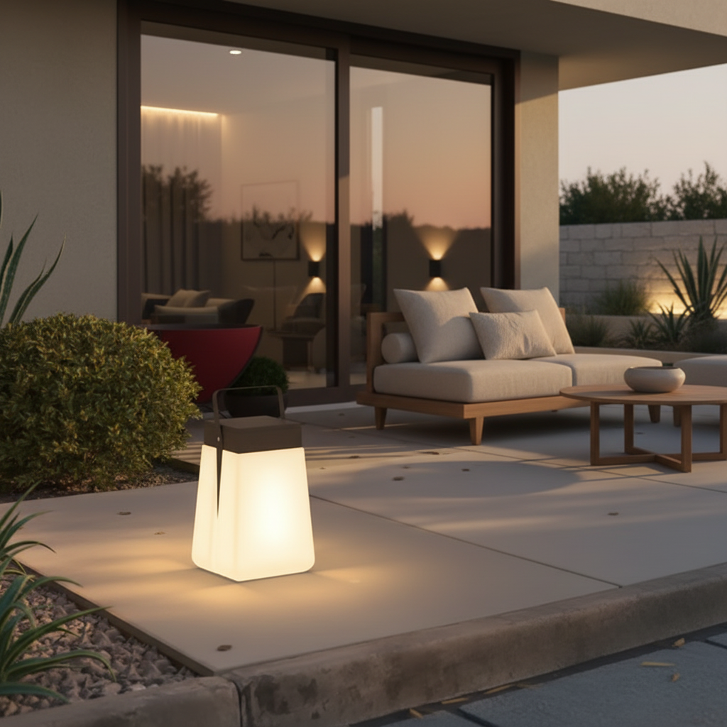 Portable Solar Camping Lamp — Minimalist Foldable Hardwired Option