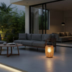 Rattan Solar Outdoor Lantern — Warm White Eco Friendly Portable Garden