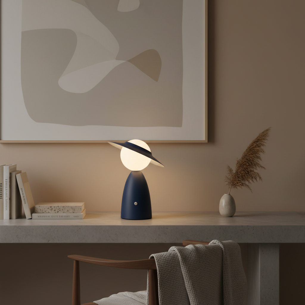 Red Scarecrow Creative Cordless LED Accent Table Lamp — Portable Bedside