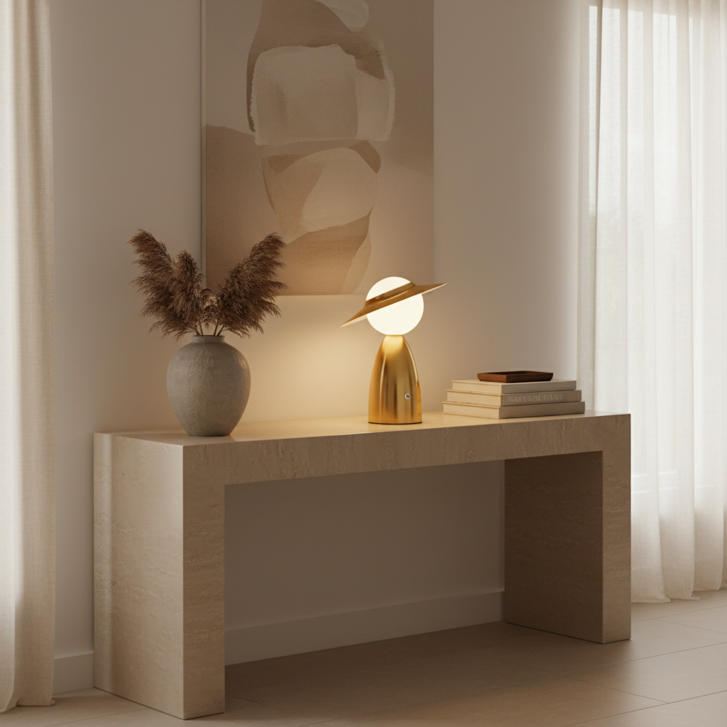 Red Scarecrow Creative Cordless LED Accent Table Lamp — Portable Bedside