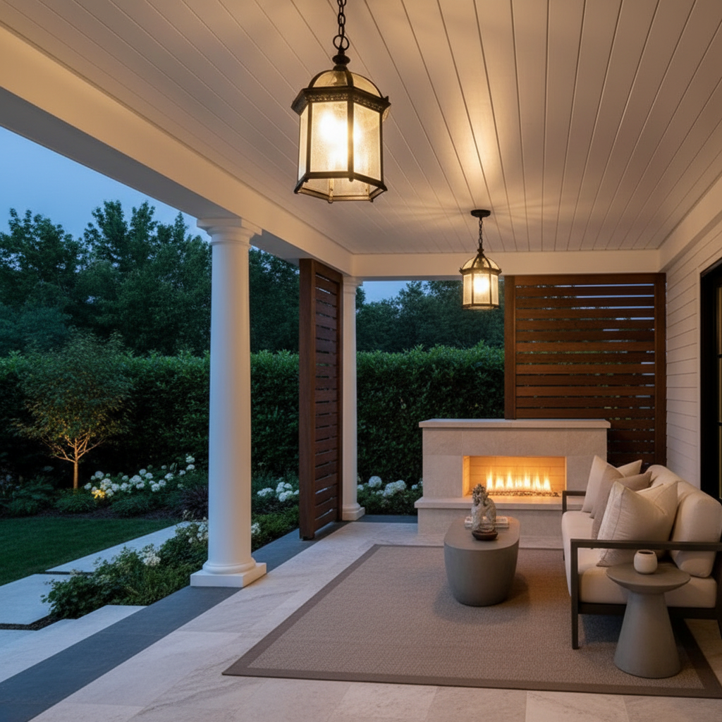 Retro Aluminium Outdoor Wall Light — IP54 E27 Ceiling or Pendant Style