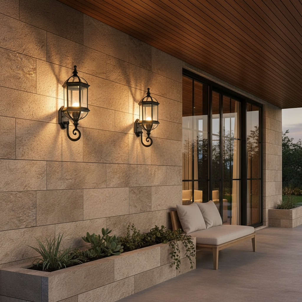 Retro Aluminium Outdoor Wall Light — IP54 E27 Ceiling or Pendant Style