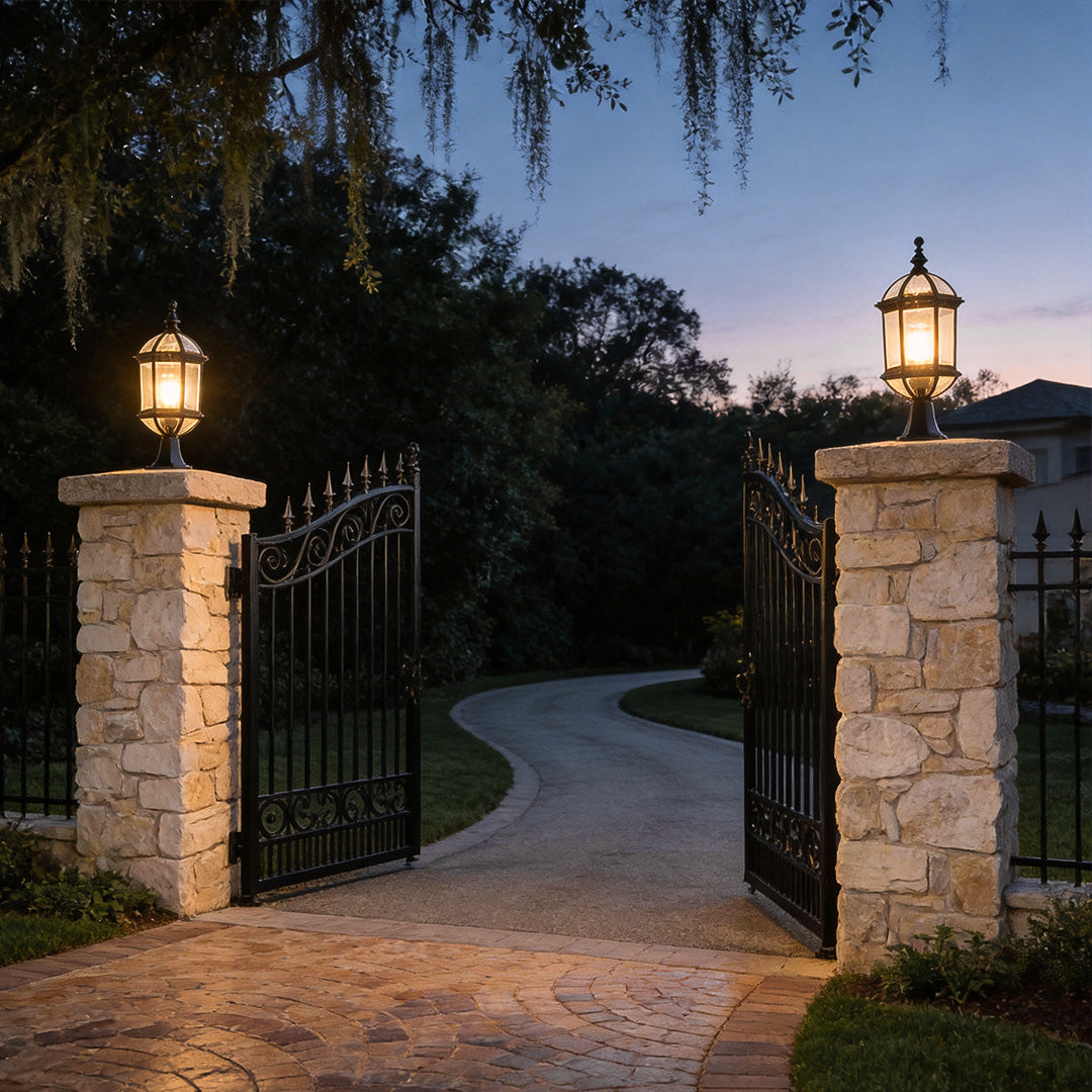 Retro Aluminium Outdoor Wall Light — IP54 E27 Ceiling or Pendant Style